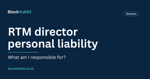 RTM director personal liability, BlockHub52 guide to what UK Right to Manage directors are responsible for